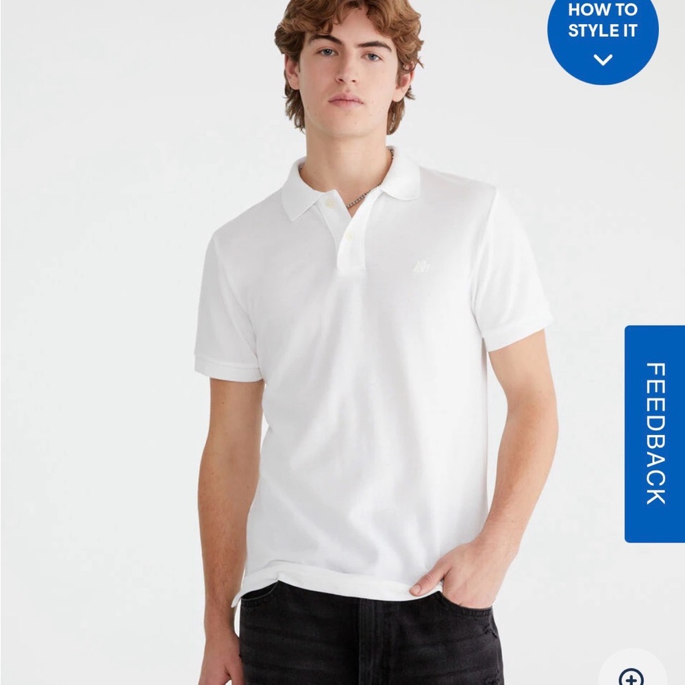 NWOT Aeropostale Color: Bleach  Polo Shirt Short Sleeve Cotton